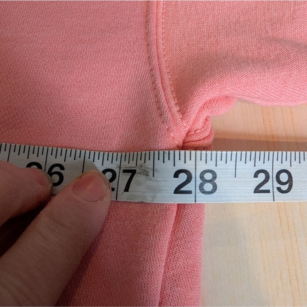 American Eagle Pink Crewneck Sweatshirt Drop Shoulder Vented Hem M - Picture 5 of 8